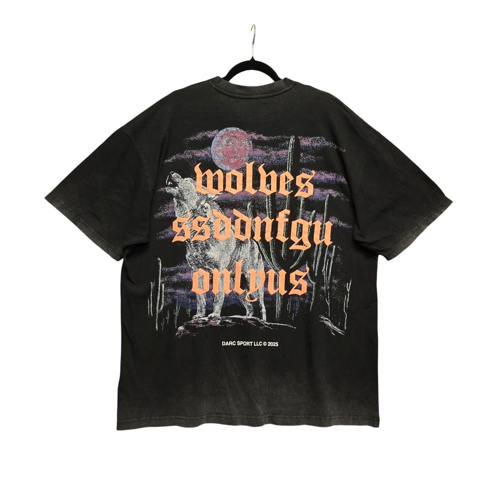 Darc Sport Wolves Only XL Faded Black Graphic T-Shirt Limited Edition 102/1000